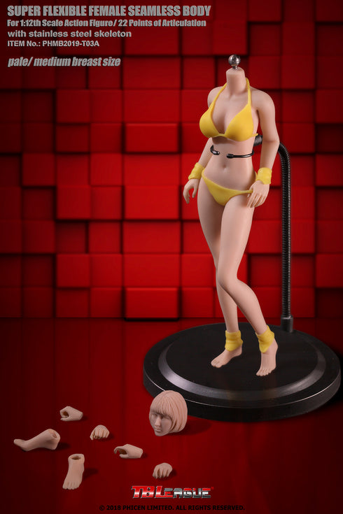Phicen TBLeague T03A Pale, Medium Bust Female Seamless 1/12 Action Figure